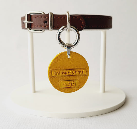 Collier pour chat personnalisé – Médaille en polymère – Or