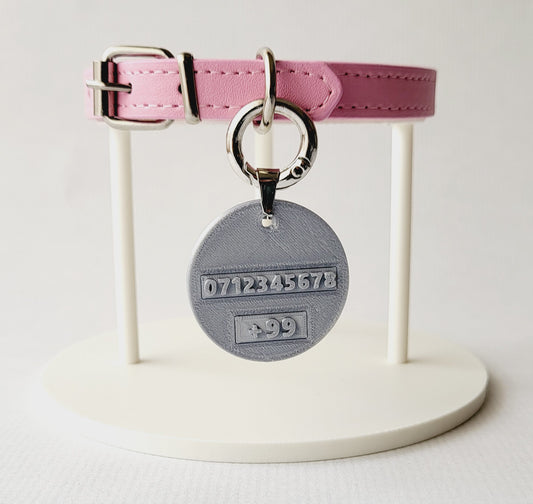 Collier pour chat personnalisé – Médaille en polymère – Argent & Or