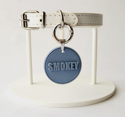 Collier pour chat personnalisé – Médaille en polymère – Bleu