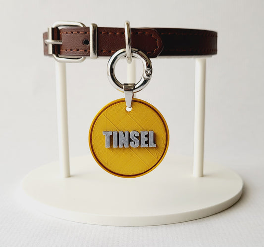 Collier pour chat personnalisé – Médaille en polymère – Or & Argent